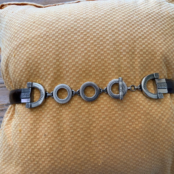 BRIGHTON 1996 leather adjustable belt/20609/M main image 6